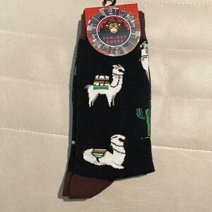 Free with purchase - San Jose Socks, llama print!